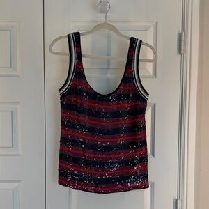 Phillip Lim Striped Sequin Tank Top size XS